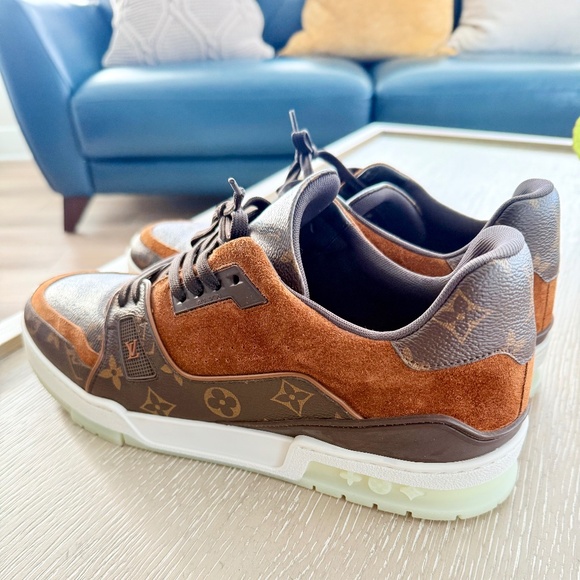 Louis Vuitton Brown and Orange Sneakers - Picture 2 of 9